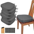 BUYUE Thickened 2.5" Dining Chair Cushions Set of 6, U-Shape High Density Foam by BUYUE
