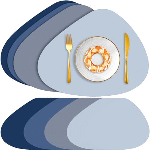 100 Pcs Disposable Paper Placemats Bulk 16.5"x13" Pebble Shape Place Mats by Gandeer