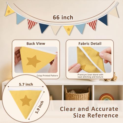 Boys Room Playroom Decor Banner Garland Flags - Image 3