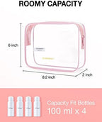 BAGSMART Clear Toiletry Bag 3-Pack TSA Approved Water-Repellent - Image 2
