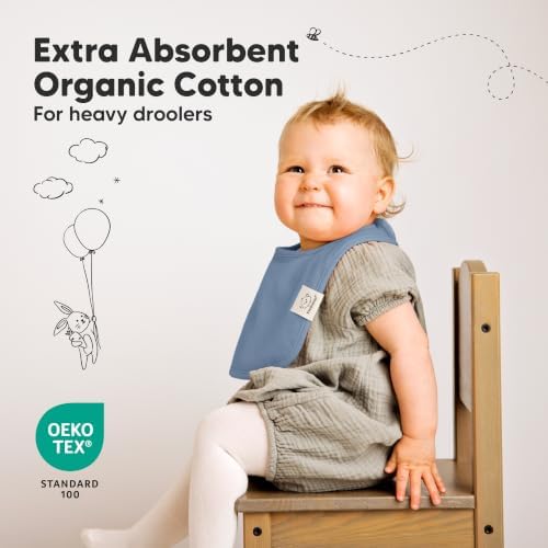 KeaBabies 8-Pack Organic Baby Bibs - Image 5