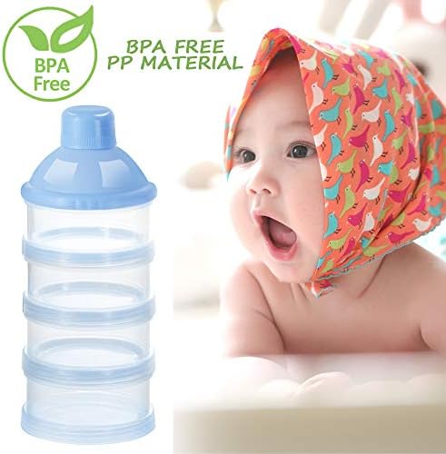 Accmor Formula Dispenser On The Go, 4 Compartments Stackable Formula Container - Image 6