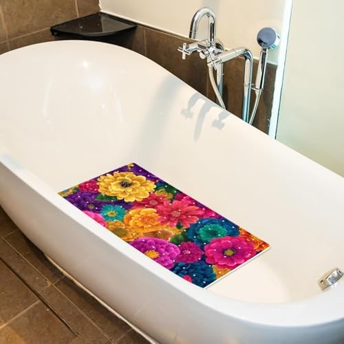 Non Slip Bathtub and Shower Mat 26.8x15.1 inch, Bath Mat - Image 5