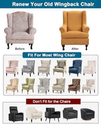 CRFATOP Wingback Chair Covers Wing Armchair Slipcovers - Image 3