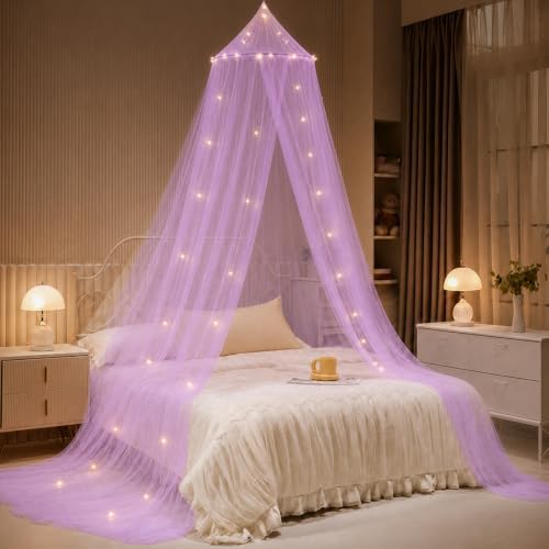 Bed Canopy with Lights, Bed Canopy by YEERSWAG