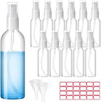 Zoizocp Spray Bottles, 2oz/50ml 12 Pack Clear Mini Travel Bottle Set by Zoizocp