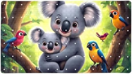 Bathtub Mat Non Slip 26.8x15.1In, Tropical Koala Bath Mat by Anna+Cowper
