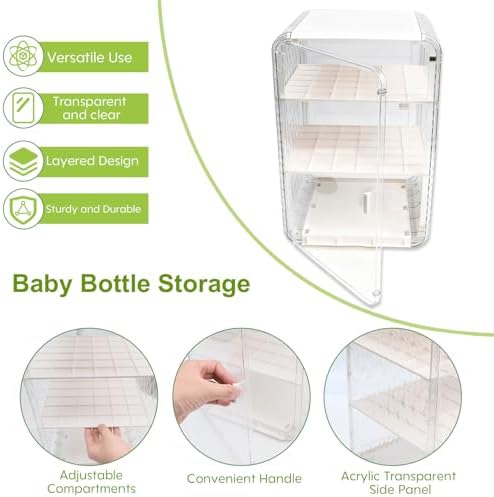Baby Bottle Organizer, 3/4 Tier Bottles Storage Organizers, Pump Parts - Image 3