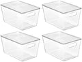 Vtopmart 4 Pack Clear Stackable Storage Bins by Vtopmart