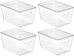 Vtopmart 4 Pack Clear Stackable Storage Bins by Vtopmart