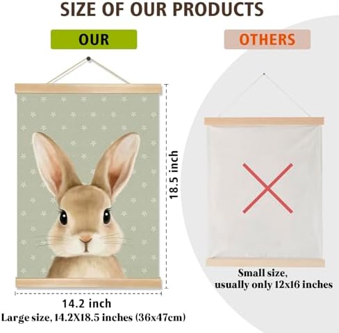You found a duck Cute Rabbit Wall Art Decor, Nordic Woodland Animal Wall - Image 5