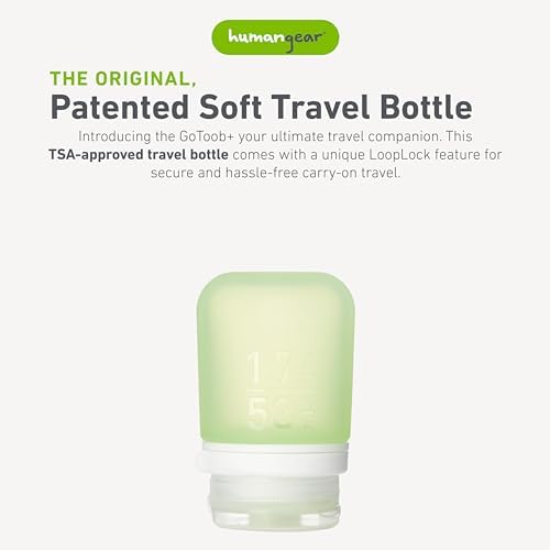 humangear GoToob+ | Refillable Silicone Travel Bottle | Locking Lid | Food-Safe - Image 2