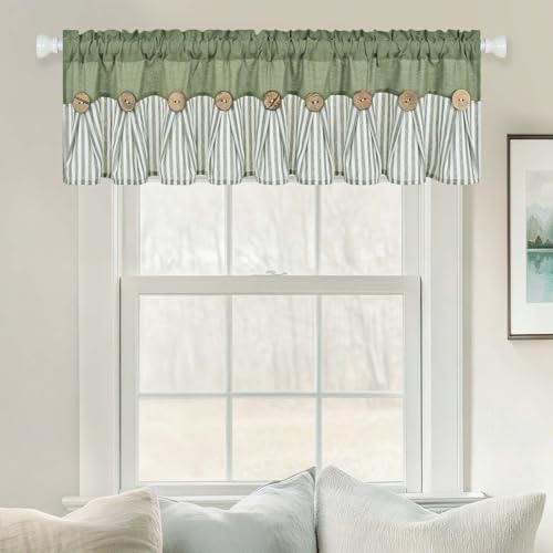 ASPMIZ Farmhouse Cotton Linen Valances - Image 3
