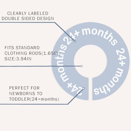 cephira Baby Closet Dividers for Clothes 0-24 Months, 8 Pack mini Round Size - Image 3