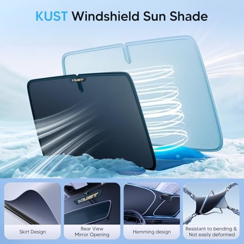 KUST Windshield Sun Shade for 2012-2016 2017 2018 Nissan Versa Accessories - Image 4