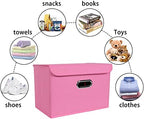 Linen Fabric Foldable Collapsible Storage Cube Bin Organizer Basket Fabric - Image 3