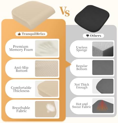 TranquilRelax XL Memory Foam Seat Cushion - Image 4