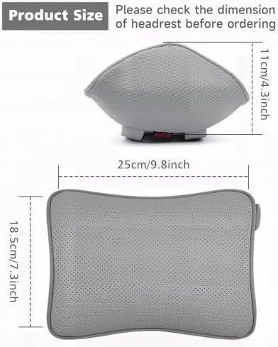Aukee Car Headrest Pillow Car Memory Foam Car Neck Pillows Soft Leather - Image 5