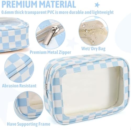 YOPCDJ 3PCS Clear Toiletry Bag, TSA Approved Travel Makeup Pouch - Image 4