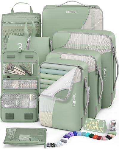OlarHike Packing Cubes for Travel, Gifts for Women Mom, Anti-Tearing Suitcase by OlarHike