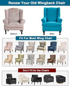 CRFATOP Wingback Chair Covers Wing Armchair Slipcovers - Image 3