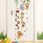 clothmile Watercolor Jungle Animal Wall Decals Welcome Animal Wall Sticker Lion - Image 5