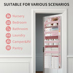 TAHAVICE 1PC Pink Over the Door Nursery Organizer - Image 6
