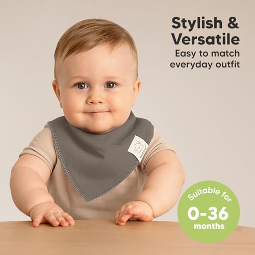 8pk Organic Baby Bandana Bibs for Drooling and Teething - Image 4