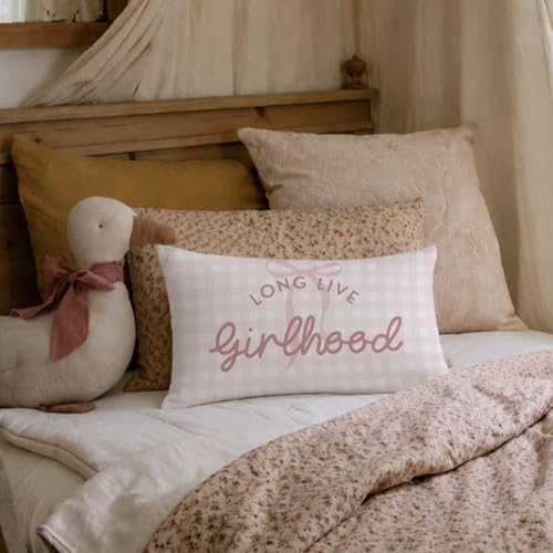Girls Room Decor Throw Pillow Cover 12x20, Long Live Girlhood Throw Pillows - Image 4