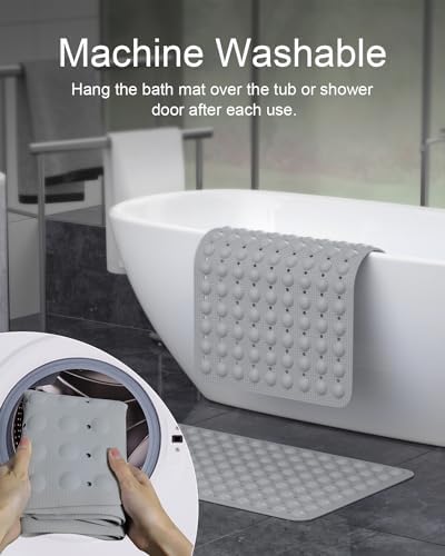 Bath Mat for Tub Shower Mat Non Slip Kids Rubber Shower Tub Mat, 100% Natural - Image 6