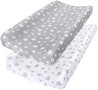 Changing Pad Cover for Boys Girls, Soft Unisex Diaper Change Table Sheets by Moonsea