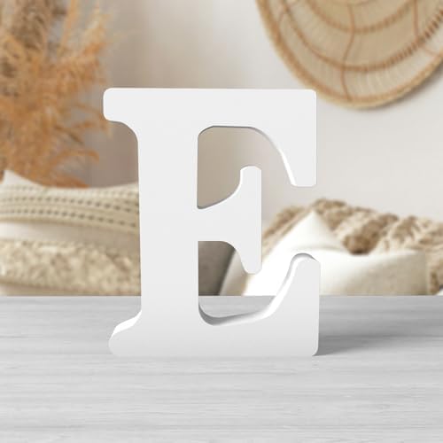 6 Inch White Wooden Letters Unfinished Wood Letters by ZARUATU