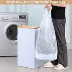 IEGrow Laundry Hamper with Lid, 60L Laundry Basket with Mesh Bags - Image 6