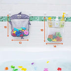 2 x Mesh Bath Toy Organizer + 6 Ultra Strong Hooks – The Perfect Bathtub Toy - Image 2