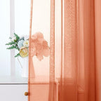 MIULEE Burnt Orange Fall Window Valance 1 Panel 60W x 18L - Image 4