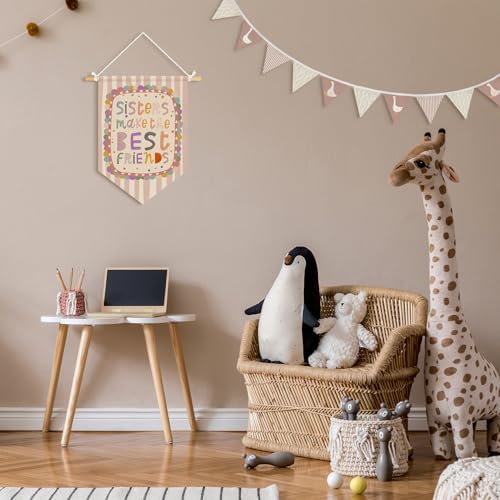 Girls Room Wall Art Decor, Sisters Make the Best Friends Banners - Image 3
