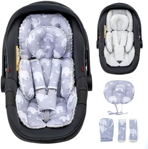 Infant Car Seat Insert with Extra Headrest, Baby Car Seat Head Support by THEKENKYO