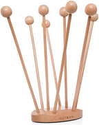 HOTCAN Beech Wood Plastic Bag Drying Rack | Reusable Dryer Holder Rack by HOTCAN