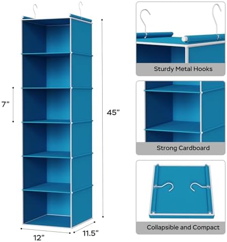 MAX Houser 6 Tier Hanging Closet Organizer - Image 3