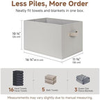 StorageWorks Storage Baskets for Shelves, Light Gray, Extra Large - Image 3