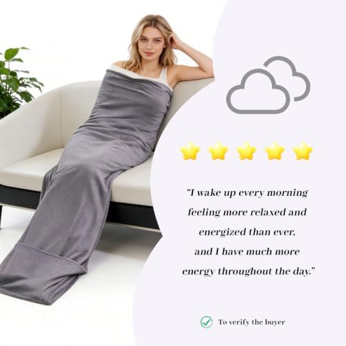 Hooded Hug Sleep Pod Adult Wearable Blanket, Light Washable Swaddle Sack Camp - Image 7