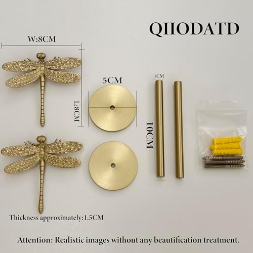 Brass Curtain Holdbacks Gold Curtain Tieback Curtain Holders Backs Wall Hooks - Image 2