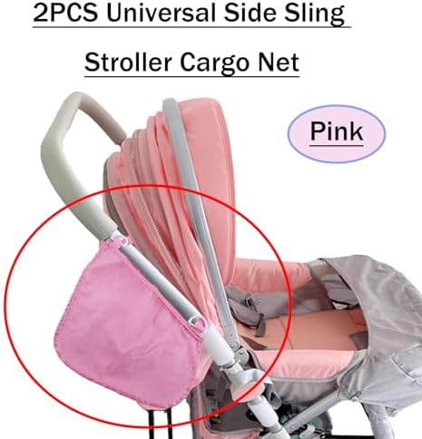 2PCS Universal Side Sling Stroller Cargo Net, Portable Storage Mesh Bag - Image 3