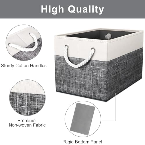 Fab totes Storage Bins 3-Pack, Foldable Storage Baskets - Image 2