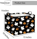 Halloween Basket Cute Baskets for Kids Pumpkin Basket Rectangular Storage Bin - Image 2