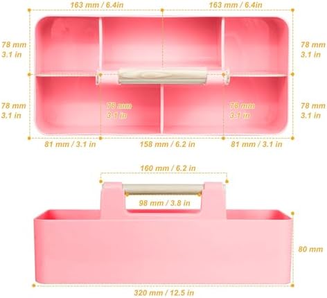 Baby Shower Caddy Plastic Nursery Portable Storage Organizer Pink - Image 2