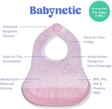 Magnetic Silicone Baby Bib – Waterproof, Dishwasher Safe, BPA Free Food-Grade - Image 3