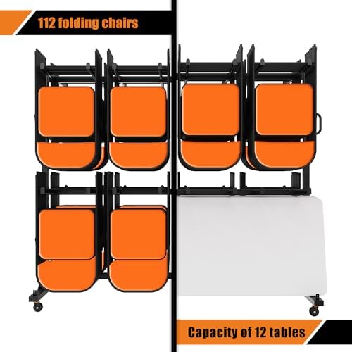 Albott Folding Chair Rack for 12 Tables or 112 Chairs - Image 4