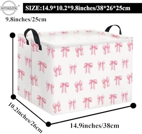 Rectangular Valentines Basket Fabric Storage Bin Storage Boxes Collapsible - Image 2