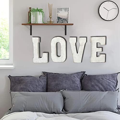 Large Wood Letter Distressed White Wash Alphabet Wall Décor Monogram Letter - Image 6